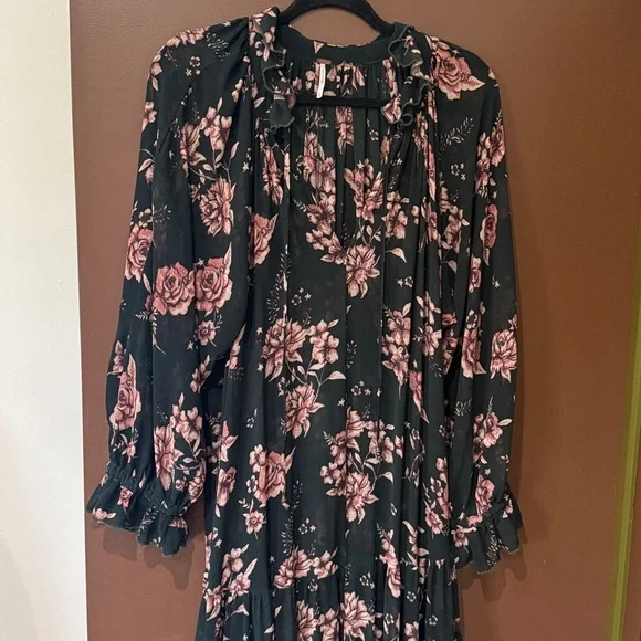 Free People Floral Long Sleeve Flowy Dress - Picture 3 of 9